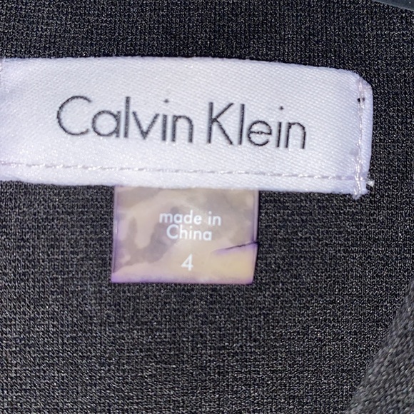 Calvin Klein Black Short Sleeve A-line Dress With Studded Pockets NWOT - Picture 8 of 9